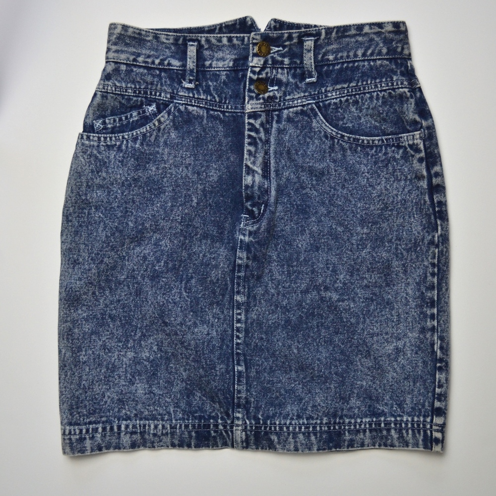 Acid Wash Demin Mini Skirt MAIN WEAR